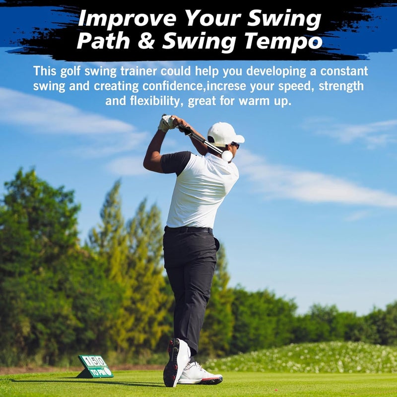KALAUTO Telescopic Club, Retractable Golf Swing Training Aid with Golf Grip Trainer,Practice Golf Stick & Golf Swing Trainer for Warm-up/Indoor Practice/Strength & Tempo Training - Image 2